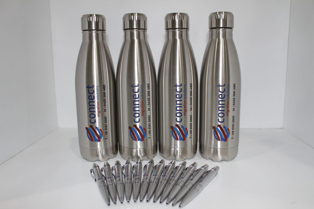 Branded Bottles and Pens